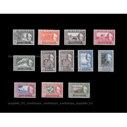 1957.6.26-63 Malaya Pictorial Definitive Trengganu Sultan Ismail Set of 12v stamps MLH Fine
