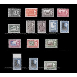 1957.6.26-63 Malaya Pictorial Definitive Trengganu Sultan Ismail Set of 15v stamps MNH Fine