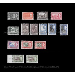 1957.6-26-1962 Malaya Pictorial Definitive Selangor Sultan Hishamuddin Alam Shah Set of 15v stamps MLH Fine