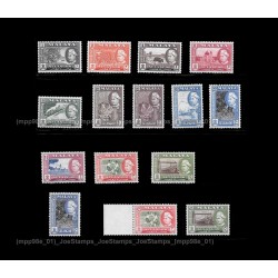 1957 Malaya Pictorial Definitive Selangor Sultan Hishamuddin Alam Shah Set of 15v stamps MLH Fine