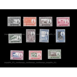 1960 Malaya Pictorial Definitive Penang State Emblem Set of 11v stamps MH Fine