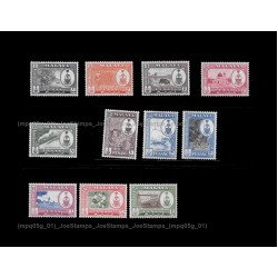 1960 Malaya Pictorial Definitive Penang State Emblem Set of 11v stamps MNH Fine