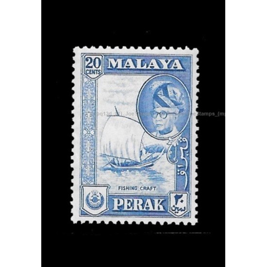 1957.6.26-1961 Malaya Pictorial Definitive Perak Sultan Yussuf Izzudin Shah 20c stamp MLH Fine