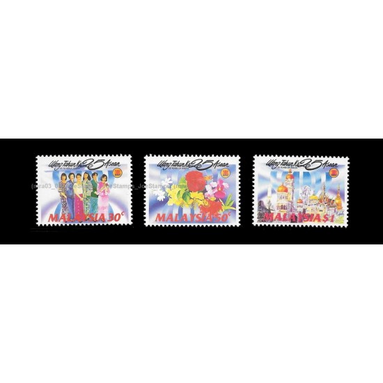 1992 Malaysia 25th Anniv of ASEAN Set of 3pcs stamps MNH Fine