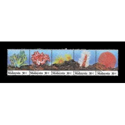1992 Marine Life (S4) Corals of Malaysia Set of 5v in se-tenant stamps MNH Fine