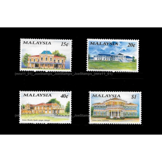 1991 Malaysia Historical Building S2 Set of 4pcs stamps MNH Good (creased)