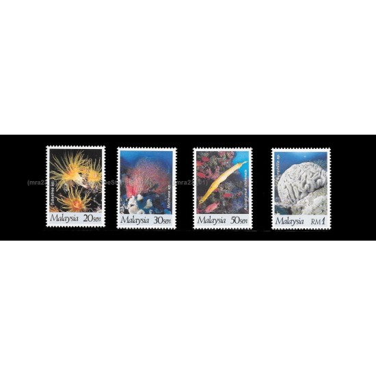 1997 Malaysia International Year of the Reef Set of 4pcs stamps MNH Fine