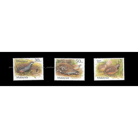 2001 Malaysia Quails and Partridges Set of 3pcs stamps MNH Fine