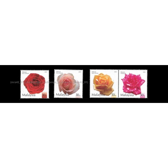 2003 Roses in Malaysia (S1) Set of 4v with 1 se-tenant pair stamps MNH Fine