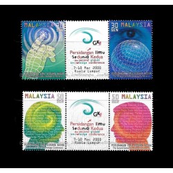 2000 Malaysia The Second Global Knowledge Conference Set of 4v in 2 gutter-pair stamps MNH Fine