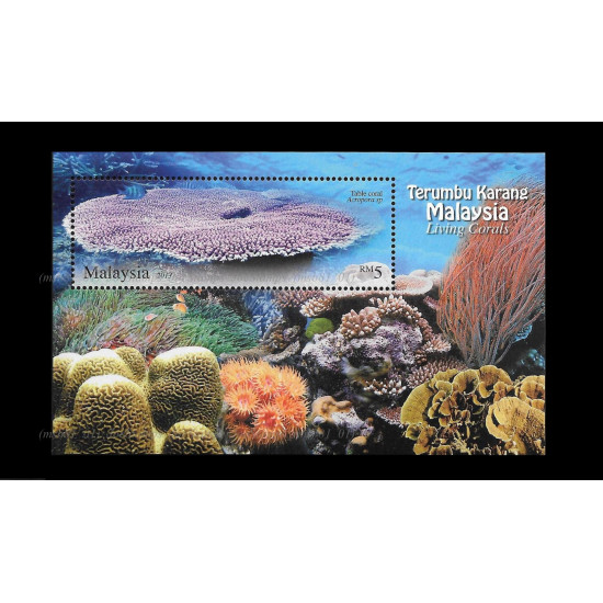 Living Corals In Malaysia 2013 MS MNH Fine