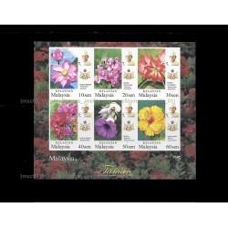2018 Malaysia Definitive: Garden Flowers 2018 (Kelantan) MS MS MNH Fine