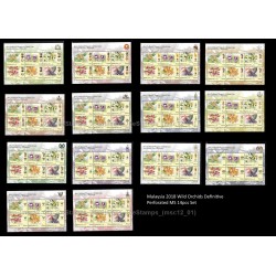 2018 Malaysia States Definitive Wild Orchids MS in set of 14pcs MNH Fine