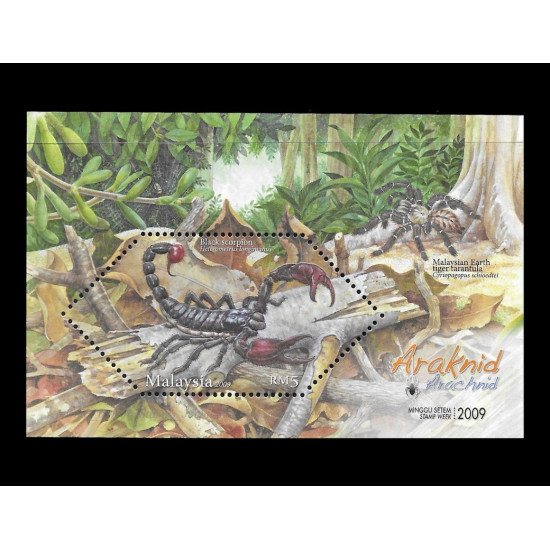 Malaysia 2009 Stamp Week 2009 - Arachnid MS MNH Fine