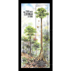 Malaysia 2020 World's Tallest Tropical Tree MS MNH Good (Minor tone spots)