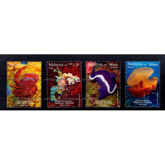 2015 Malaysia-Thailand Joint Issue (Marine Creatures) Set of 4pcs stamps MNH Fine