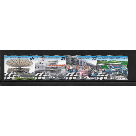 1999 Malaysia Grand Prix 1999 Sepang (B) - GP Circuit Se-tenant in 4v stamps MNH Fine