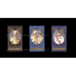 Malaysia Perak 2015 Installation of Sultan Perak Sultan Nazrin Shah Set of 3pcs stamps MNH Fine