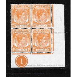 1949 Malaya Malacca KGVI 2c MNH Fine