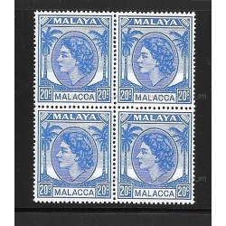 1954 Malaya Malacca Definitive 1954 QE II 20c stamp MNH VERY_Fine