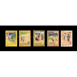 2000 Malaysia Children's Traditional Games S1 Set of 5v stamps Used Fine