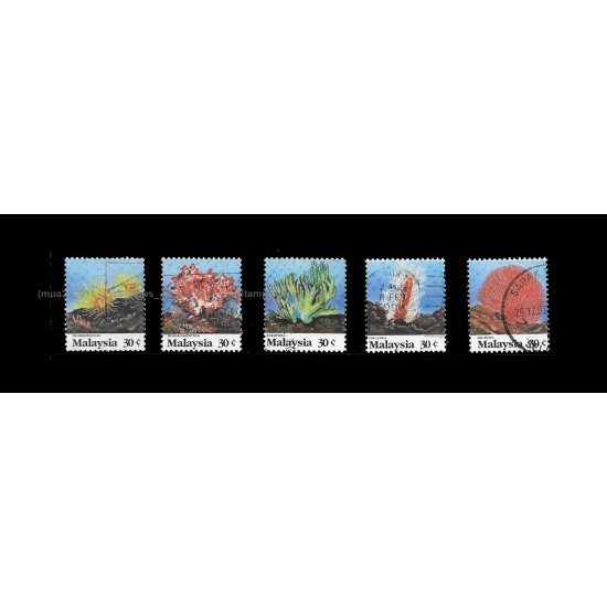 1992 Marine Life (S4) Corals of Malaysia Set of 5v stamps Used Fine