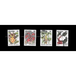 1993 Malaysia Wild Flowers Set of 4pcs stamps Used Fine