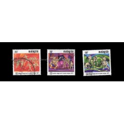 1971 Malaysia South East Asian Peninsular Games Set of 3pcs stamps Used Fine