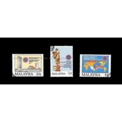 1989 Malaysia Commonwealth Heads of Gov Meeting (CHOGM) Set of 3pcs stamps CTO Used no gum Fine
