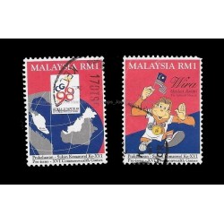 1994 Malaysia Pre-Issue XVI Commonwealth Games Set of 2pcs stamps Used Fine