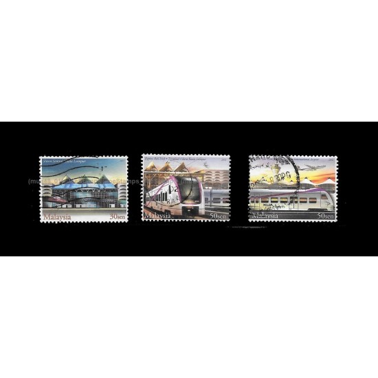 2002 Malaysia Express Rail Link (ERL) Set of 3pcs stamps Used Fine