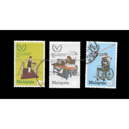 1981 Malaysia International Year for Disabled Person Set of 3pcs stamps Used Fine