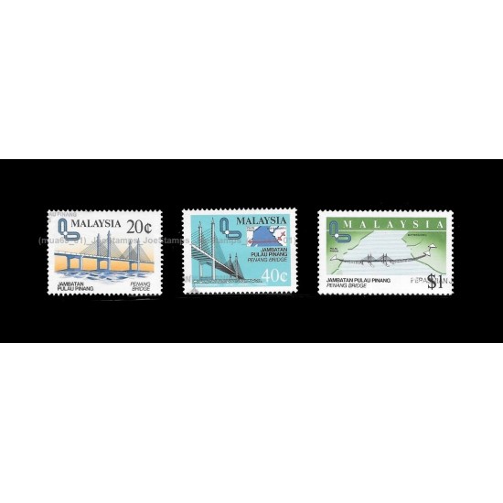 1985 Malaysia Opening of Penang Bridge Set of 3pcs stamps CTO Used no gum Fine