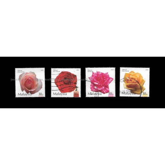 2003 Roses in Malaysia (S1) Set of 4pcs stamps Used Fine