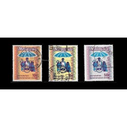 1973 Malaysia Setting up of Social Security Organization Set of 3pcs stamps Used Fine