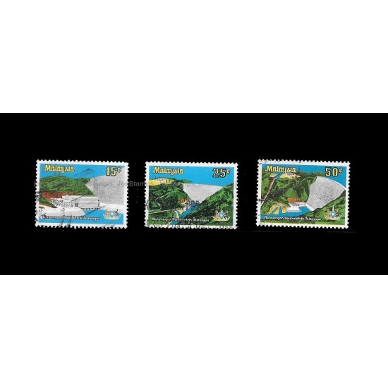 1979 Malaysia Opening of Hydro-electric Power Station Temengor Set of 3pcs stamps Used Fine