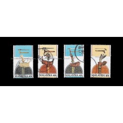 1984 Malaysia Traditional Malay Weapons Set of 4pcs stamps Used Fine