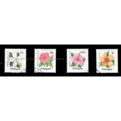 1984 Hibiscus of Malaysia Set of 4pcs stamps CTO Used no gum Fine