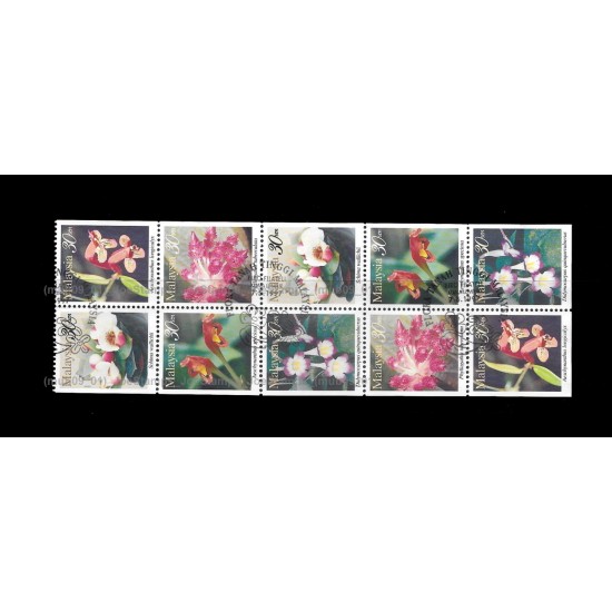1997 Highland Flowers of Malaysia Set of 10v stamps CTO Used no gum Fine