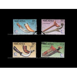 1995 Malaysia Traditional Malay Weapons S2 Set of 4pcs stamps CTO Used no gum Fine