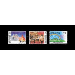 1996 Malaysia Int Day Against Drug Abuse & Illicit Trafficking Set of 3pcs stamps CTO Used no gum Fine