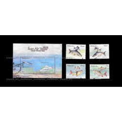 2006 Malaysia Fresh Waterfish S3 MS and Stamps set CTO Used no gum Fine