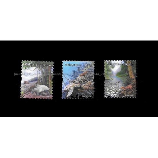 2010 Malaysia Threatened Habitats Set of 3pcs stamps CTO Used no gum Fine