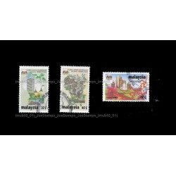 1984 Malaysia 10th Anniversary of the Formation of Federal Territory Set of 3pcs stamps CTO Used no gum Fine