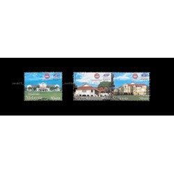 2002 Malaysia Celebration 80 Years of SITC, MPSI, IPSI, UPSI Set of 3v with 1 se-tenant pair stamps CTO Used no gum Fine