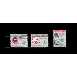 1986 Malaysia 10th Anniversary of PEMADAM Set of 3pcs stamps CTO Used no gum Fine