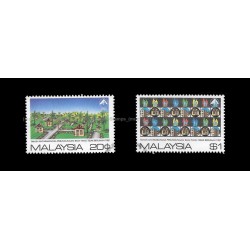 1987 Malaysia International Year of Shelter for Homeless Set of 2pcs stamps CTO Used no gum Fine