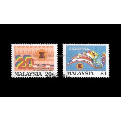 1987 Malaysia 20th Anniversary of ASEAN Set of 2pcs stamps CTO Used no gum Fine