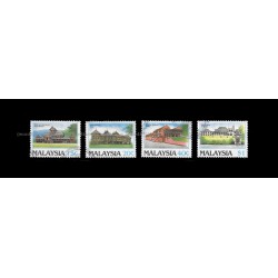 1986 Malaysia Historical Building Set of 4pcs stamps CTO Used no gum Fine