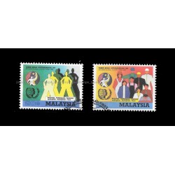 1985 Malaysia International Youth Year Set of 2pcs stamps CTO Used no gum Fine